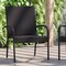 Flash Furniture Black Stacking Wicker Patio Armchairs, PK 2 2-TW-3WBE073-BK-GG - alternate 4